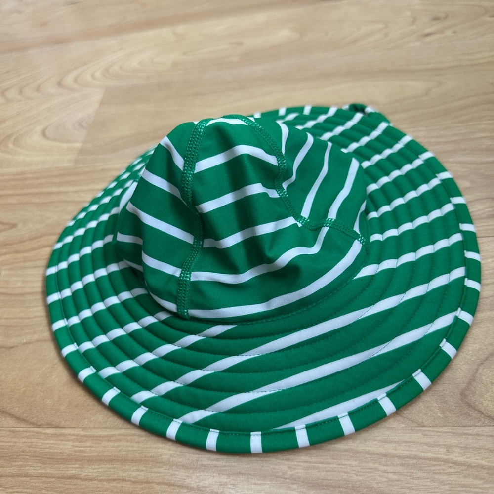 Hanna Andersson Green and White Striped Hat